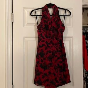 BCBGenration red and black mini wrap dress